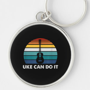 Uke Can Do It Funny Ukulele Player Guitar Gift Keychain