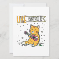 UKE Can Do It Ukulele Ukelele Cat Guitar Music