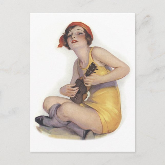 Uke jouant la carte postale d'aileron (Devant)