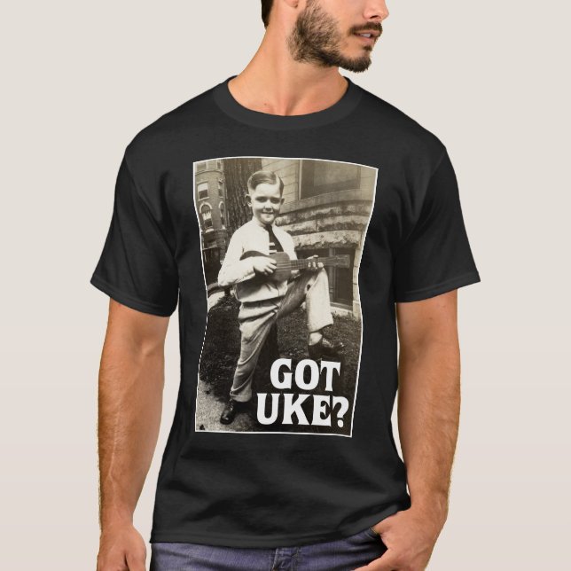 Uke obtenu ? T-shirt court foncé de la douille des (Devant)