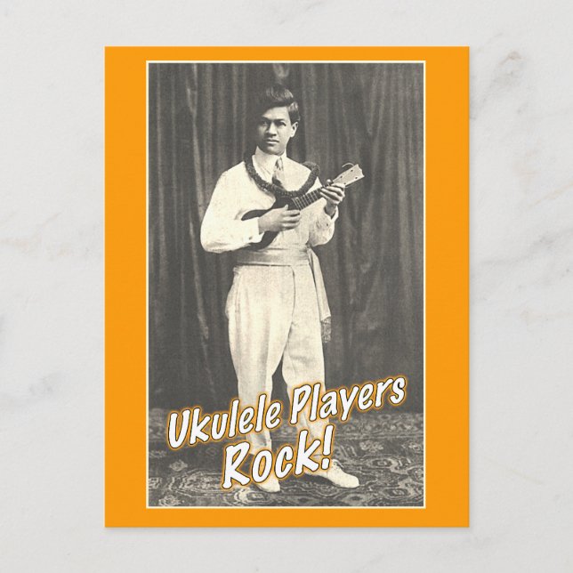 Uke Players Rock Postcard (Front)