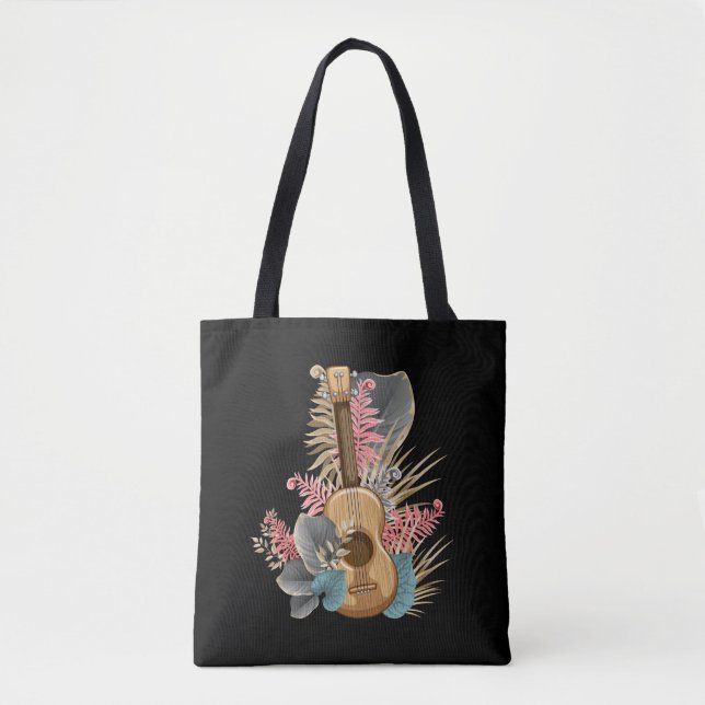 Uke Ukulele Guitar - Musician Guitarist Ukulele Tote Bag (Front)