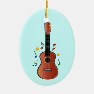 Ukelele on Blue! Ceramic Ornament