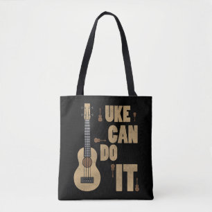 Ukelele Pun Uke Can Do It Funny Player Hawaiian Tote Bag