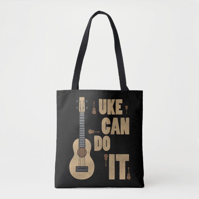 Ukelele Pun Uke Can Do It Funny Player Hawaiian Tote Bag (Front)