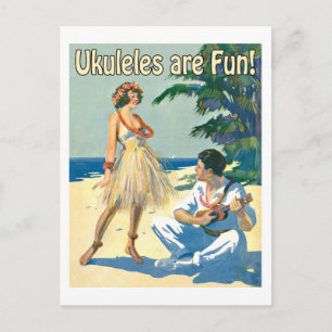 Ukes Are Fun! Postcard