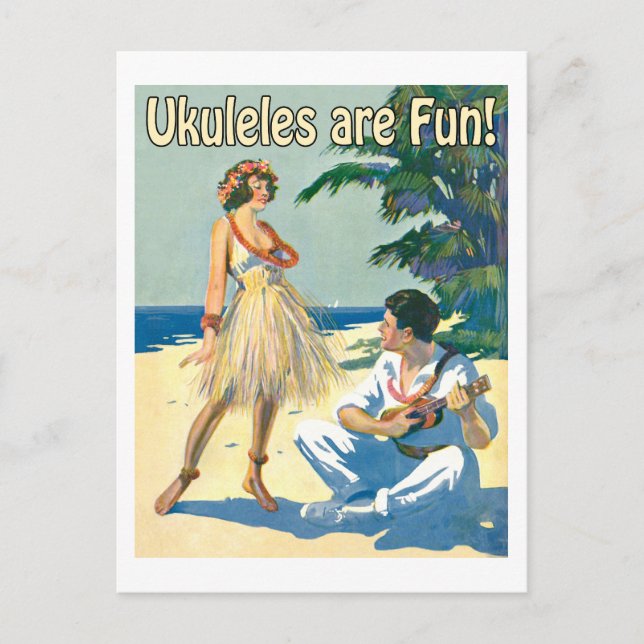 Ukes Are Fun! Postcard (Front)