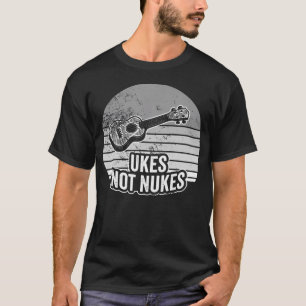 Ukes Not Nukes Retro Vibe Statement T-Shirt