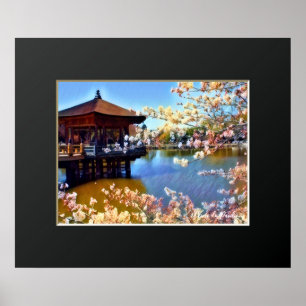 Ukimi-do Pavilion: Cherry Blossom ポスター Poster