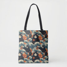 Ukiyo-e Cats of Kanagawa Pattern