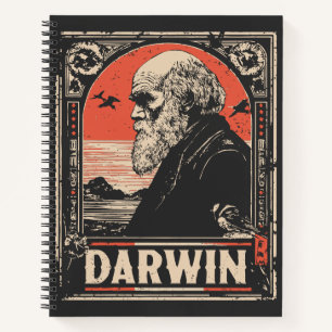 Ukiyo-e Darwin Evolution Theory Portrait Notebook