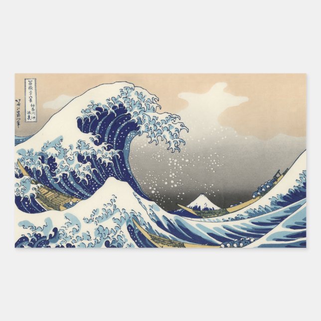 UKIYO-E ~HOKUSAI  葛飾北斎    「富嶽三十六景 神奈川沖浪裏」 STICKER (Front)