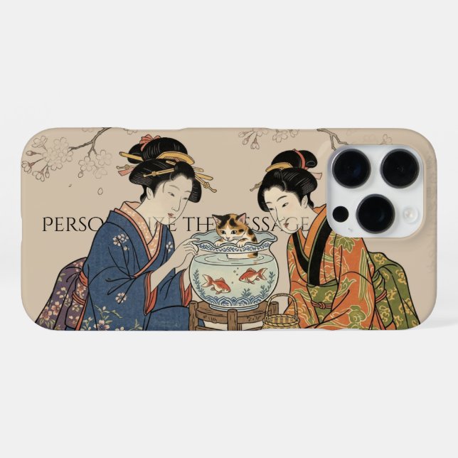 Ukiyo-e Inspired – Dramatic JAPAN  iPhone Case (Back Horizontal)