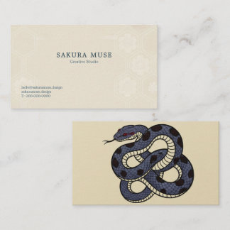Ukiyo-e Inspired Snake Business Card – Convention