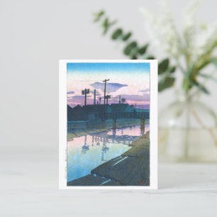 ukiyoe - hasui - C02 - Kiba at Dusk - Postcard