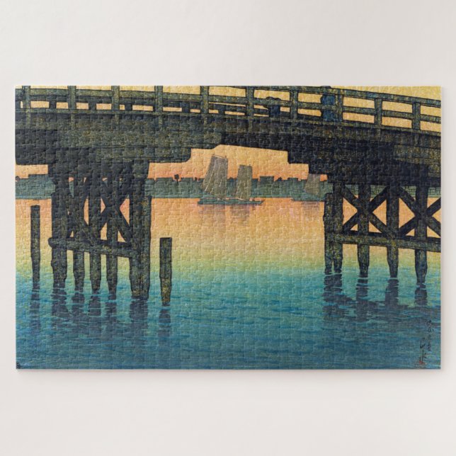 ukiyoe - hasui - C10 - Kaminohashi Bridge .. Jigsaw Puzzle (Horizontal)