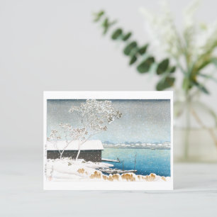 ukiyoe - hasui - C11 - Shirahige in Snow - Postcard