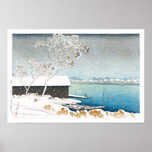 ukiyoe - hasui - C11 - Shirahige in Snow -  Poster