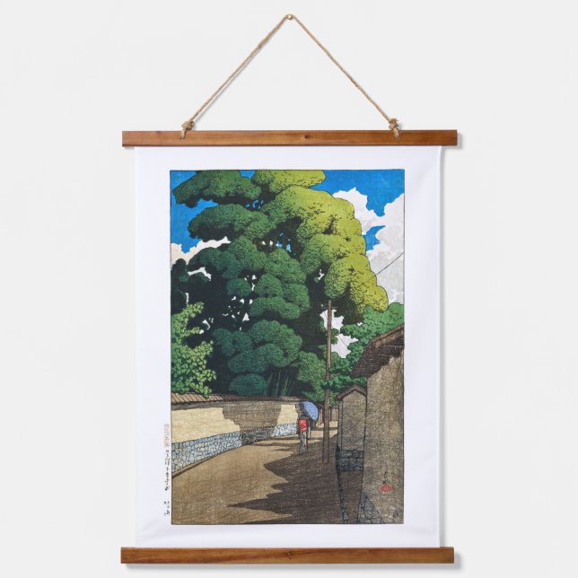 ukiyoe [hasui] C21 Shimohonda-town, Kanazawa Hanging Tapestry (Front)