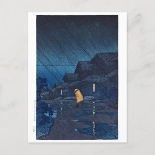 ukiyoe [hasui] C24 Evening Shower, Teradomari Postcard
