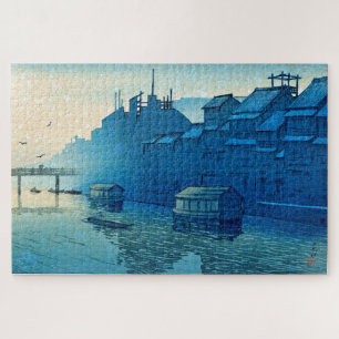 ukiyoe [hasui] C29 Morning at Dotonbori, Osaka Jigsaw Puzzle