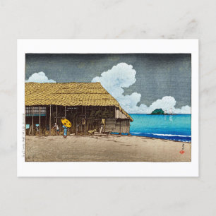 ukiyoe [hasui] C32 Seaside Cottage, Himi, Etchu Postcard