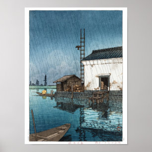 ukiyoe - hasui - m02 - Ushibori in rain -  Poster