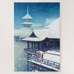ukiyoe - hasui - m07 - Spring Snow - Jigsaw Puzzle