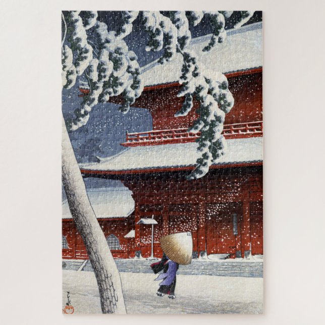 ukiyoe hasui n04 Zōjō-ji Temple in Shiba Jigsaw Puzzle (Vertical)