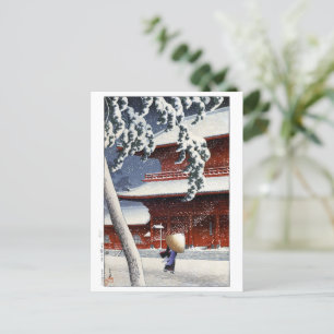 ukiyoe hasui n04 Zōjō-ji Temple in Shiba Postcard
