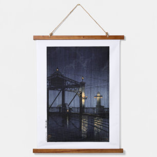 ukiyoe hasui n13 Shin Ohashi Bridge Hanging Tapestry