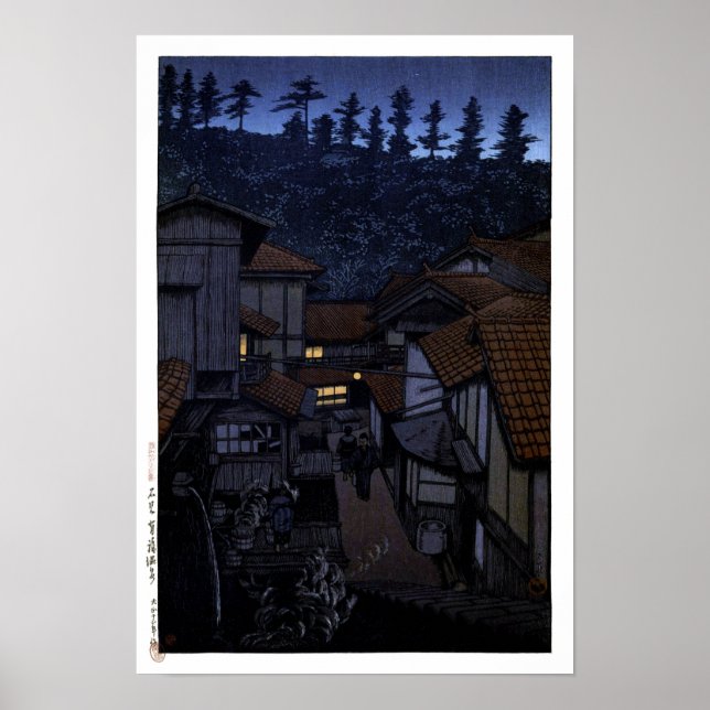 ukiyoe hasui n15 Arifuku Spa, Iwami Poster (Front)