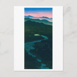 ukiyoe hasui No58 Etchu’s Ioritani Pass Postcard