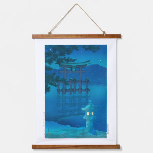 ukiyoe - hasui - No.10 Starry Night (Miyagima) - Hanging Tapestry