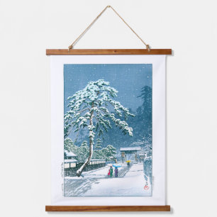 ukiyoe - hasui - No.12 The Hommonji Temple, Ikegam Hanging Tapestry