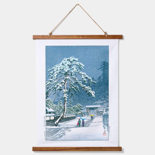 ukiyoe - hasui - No.12 The Hommonji Temple, Ikegam Hanging Tapestry (Front)