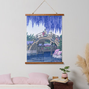 ukiyoe - hasui - No.34 Wisteria at Kameido -   Hanging Tapestry