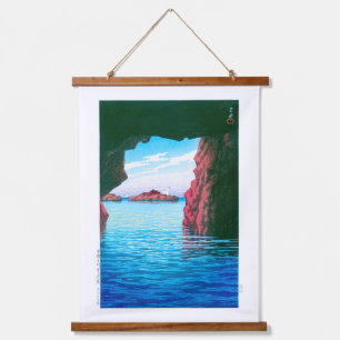 ukiyoe - hasui - No.47 Kojaku Cavern, Oga … Hanging Tapestry