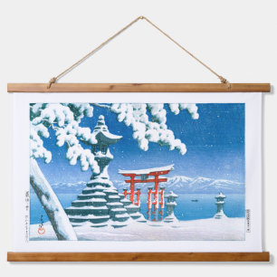 ukiyoe - hasui - No.4 Snow at Itsukushima - Hanging Tapestry