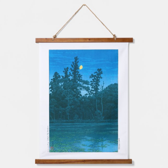ukiyoe - hasui - No.6 Sanpoji Pond (Shakujii) - Hanging Tapestry (Front)