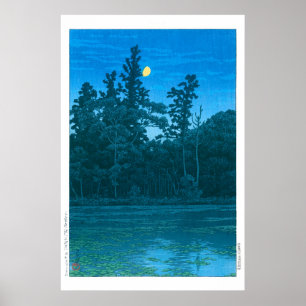 ukiyoe - hasui - No.6 Sanpoji Pond (Shakujii) - Poster