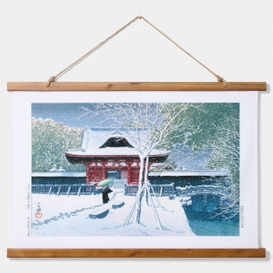 ukiyoe - hasui - No.8 Snow at Shiba Park - Hanging Tapestry