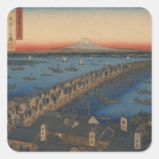 ukiyoe square sticker