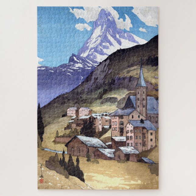 ukiyoe - Yoshida - 04 - Matterhorn -  Jigsaw Puzzle (Vertical)