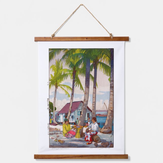 ukiyoe - Yoshida - 06 - Singapore -  Hanging Tapestry (Front)