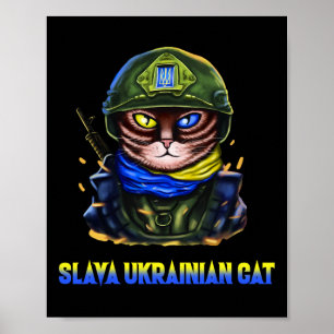 Ukrai.nian Cat Army Fight For Ukra.ine Peace Suppo Poster
