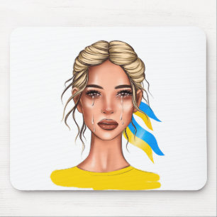 Ukrain Stop War Blonde Mouse Pad