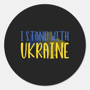Ukraine 1 classic round sticker