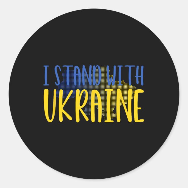 Ukraine 1  classic round sticker (Front)