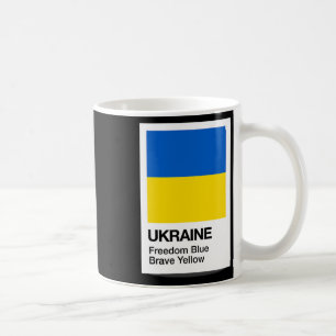 Ukraine 2023 Ukrainian Flag Colors Freedom Blue Br Coffee Mug